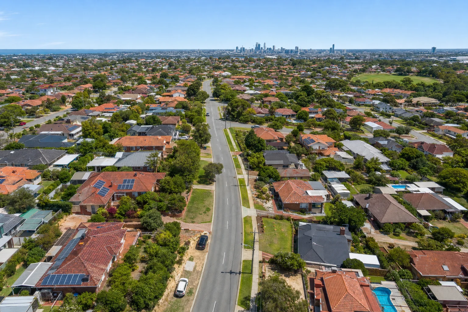 Local Perth suburb street where ceiling replacement is carried out